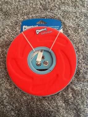 Chuckit! Zipflight Dog Disc - Red with Light Blue Trim